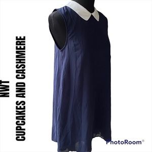 NWT NAVY SWING DRESS WITH PETER PAN COLLAR 💋💋